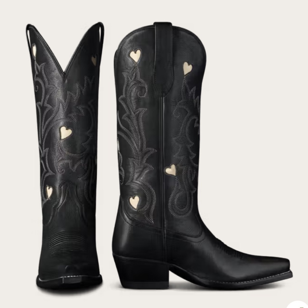 Limited Release Tecovas Annie Hearts Black and Cream Boots (SOLD OUT STYLE)